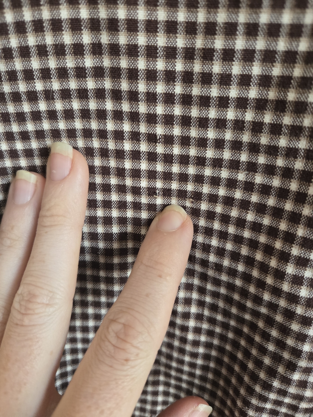 Vintage Brown Gingham Strap Retro Mini Dress - Picture 9 of 11